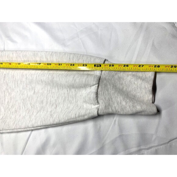 Varley Roxbury DoubleSoft Zip Through Sweatshirt Size M Satin Trim Ivory Marl - Picture 7 of 10